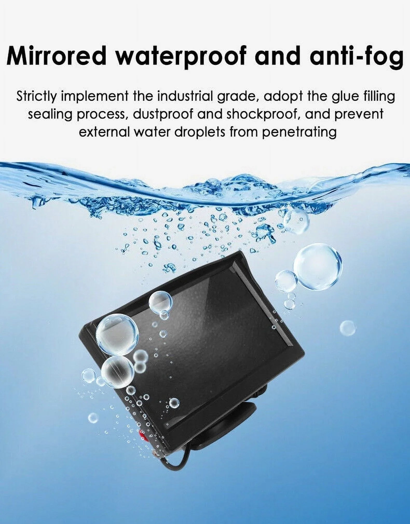 KingFurt  Car Night Vision Backup Camera Kit 5" Wireless Monitor  Rear View Waterproof