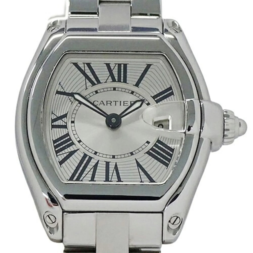 Pre-Owned Cartier Watch Ladies Roadster  Date Quartz Stainless Steel  W62016V3 Silver Polished (Fair)
