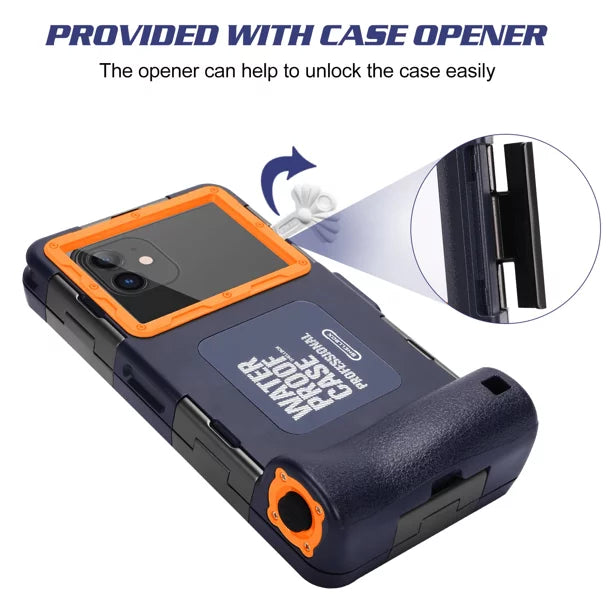 UrbanX Professional [15m/50ft] Swimming Diving Surfing Snorkeling Photo Video Waterproof Protective Case Underwater Housing for Lenovo A6600 And all Phones Up to 6.9 Inch  with Lanyard
