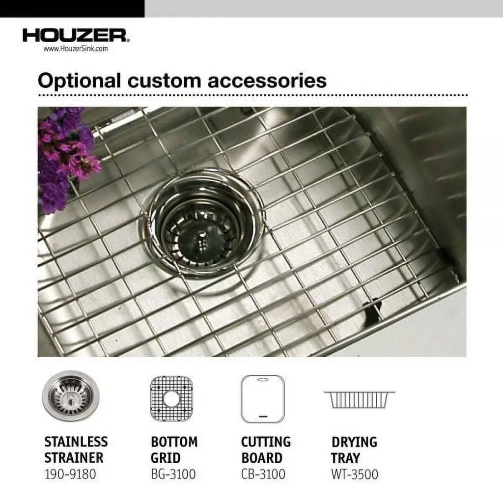 Houzer -3221-1 31-7/8" x 31-7/8" Stainless Steel Topmount Kitchen Sink