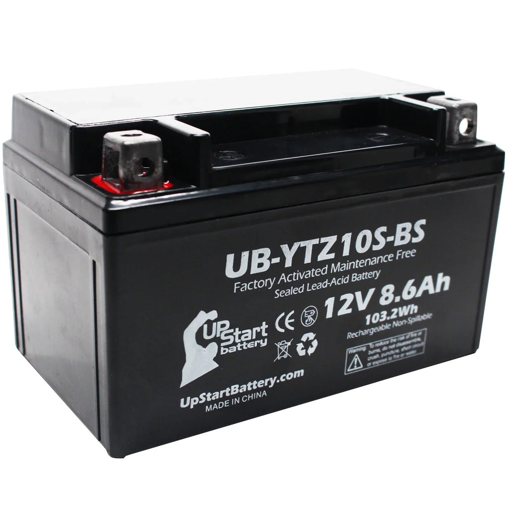 3-Pack UpStart Battery Replacement for 2011 Yamaha -R1 1000CC Factory Activated, Maintenance Free, Motorcycle Battery - 12V, 8.6Ah, -YTZ10S-