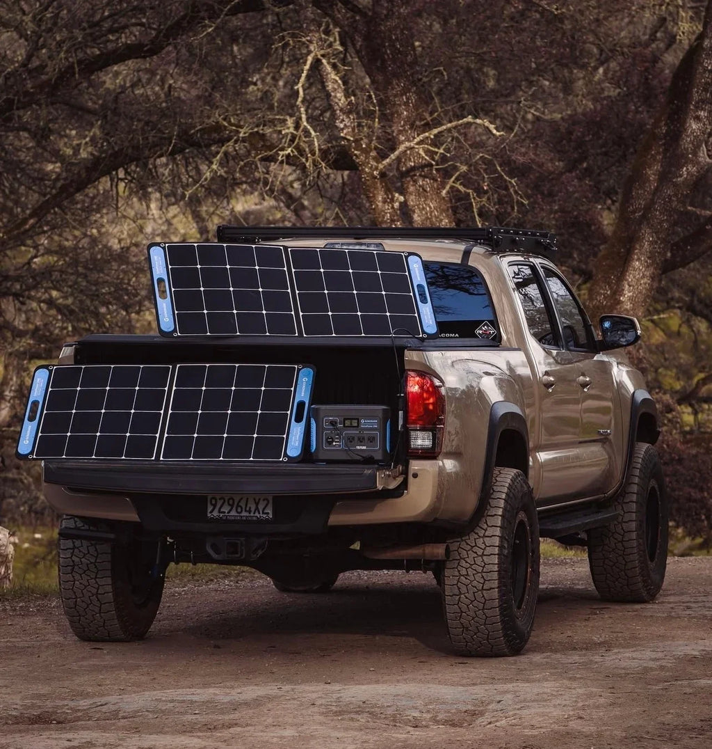 Geneverse 1002Wh (1x2) Solar Generator Bundle: 1X HomePower  Portable Power Station (3X 1000W  Outlets) + 2X 100W Solar Panels. Quiet, Indoor-Safe Backup Battery Power Generator For Home Devices