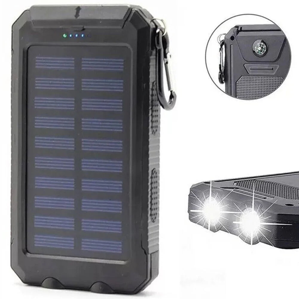 2023 Waterproof Solar Power Bank 9000000mAh Portable External Battery Charger