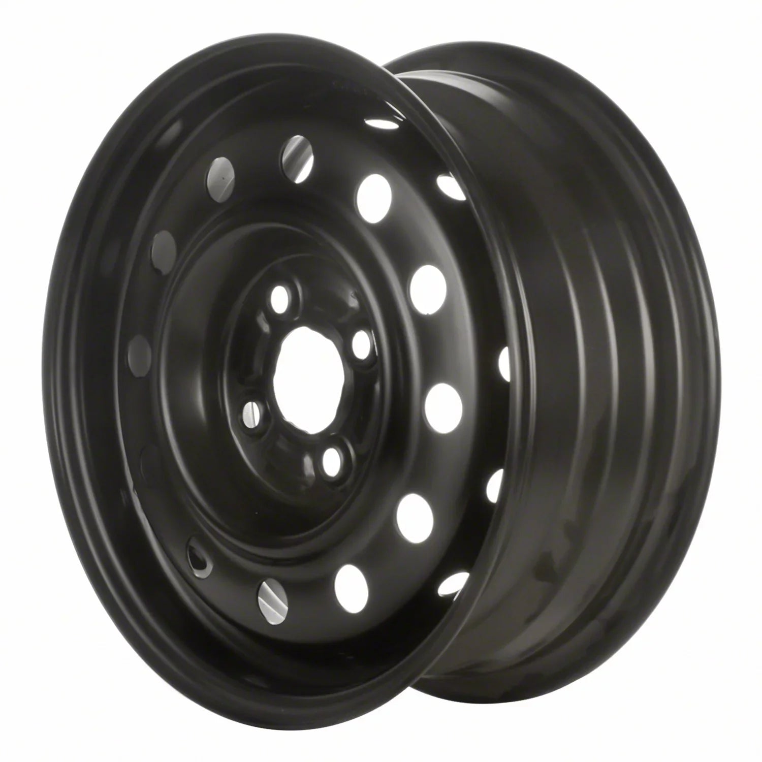 Pre-Owned Original Equipment  Painted Black Steel Wheel 14 x 5.5 9593548 fits 2003-2005 Saturn Ion (Good)