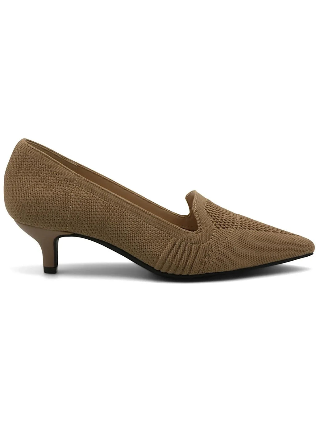 Adrienne Vittadini Womens Skippy Pointed Toe Slip-On Loafer Heels