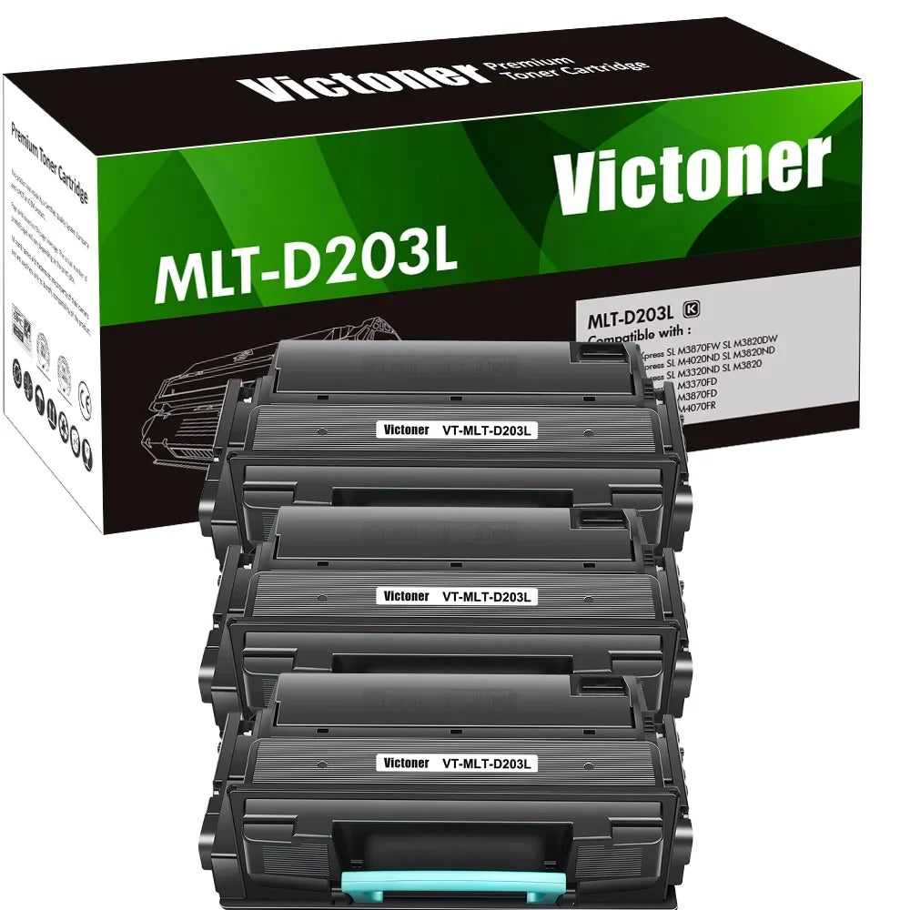 Victoner 3-Pack Compatible Toner for Samsung -D203L Use With ProXpress -M3320ND M3820 M3820ND M3820DW M4020ND Ptiner Black