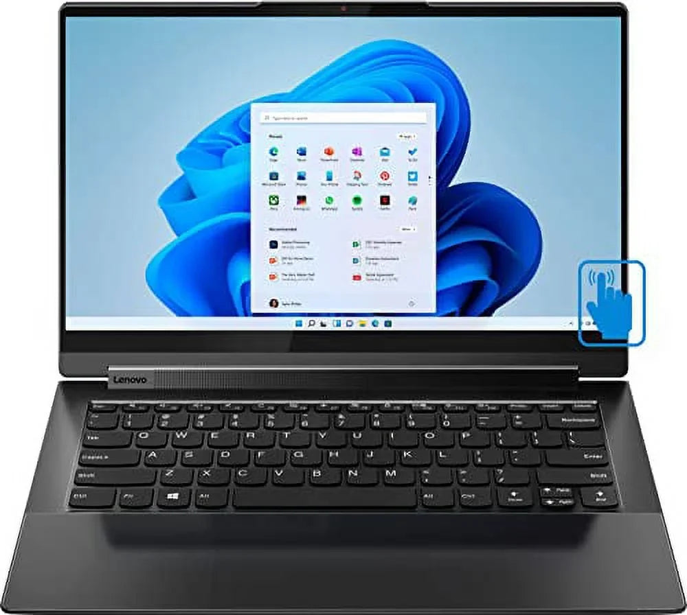 Lenovo 2022 Yoga 9i -14.0"  Touchscreen  2-in-1 Laptop (Intel i7-1185G7 4-Core, 8GB , 2TB PCIe , Intel Iris Xe, Backlit , Fingerprint, WiFi 6,  5.1,  Webcam, Win 11 Home) w/Hub