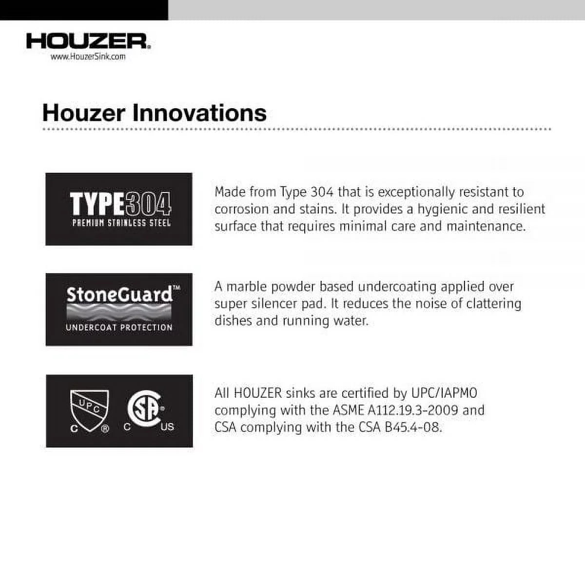 Houzer -3221-1 31-7/8" x 31-7/8" Stainless Steel Topmount Kitchen Sink