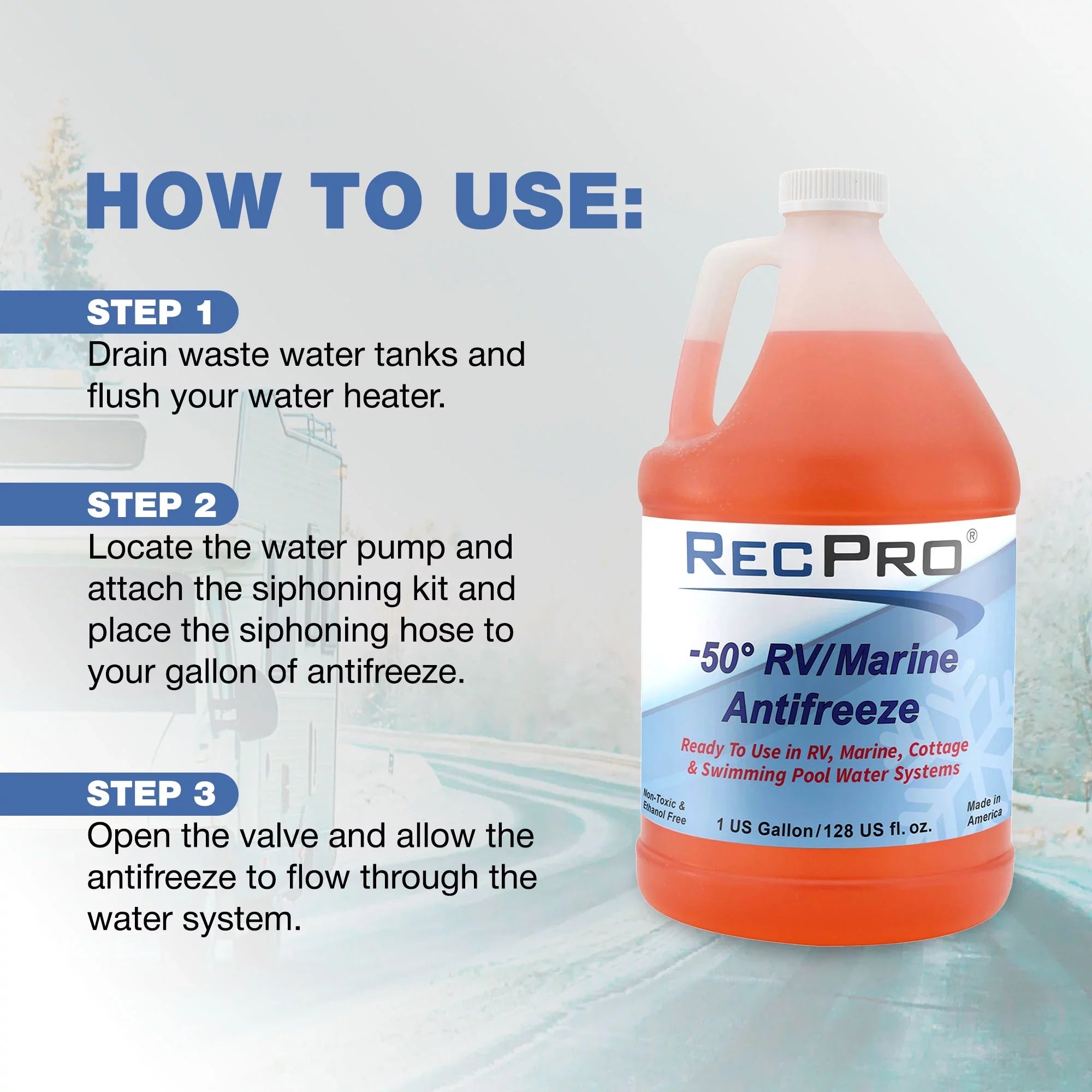 RecPro  Antifreeze Concentrate Fluid for Winterizing Vehicles (2 Pack)