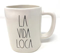 Rae Dunn    White Ceramic Mug with  Black