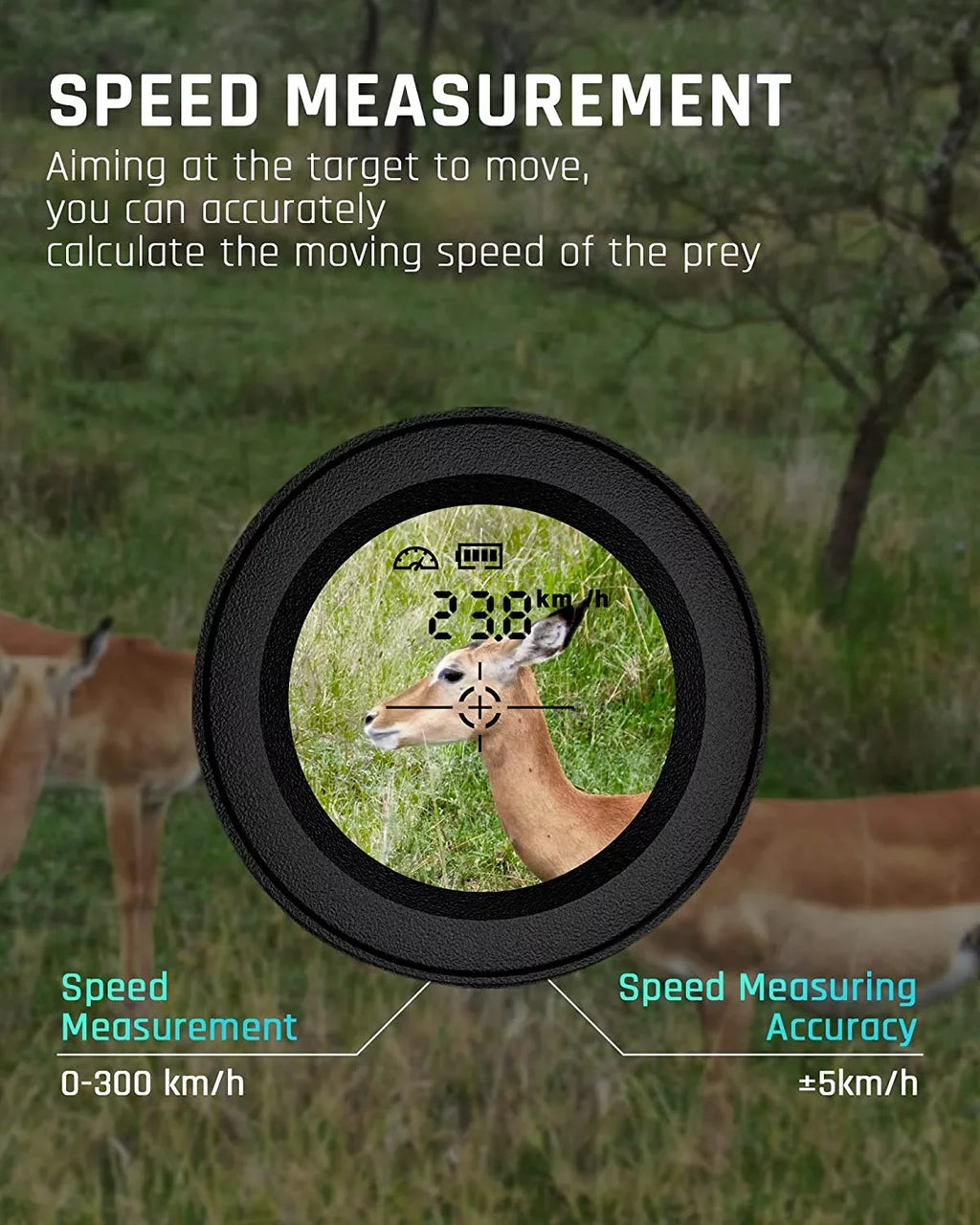 Ashfly Golf Rangefinder with Slope, 1100Y Range Finder Golfing with 5 Mode, 6X Magnification,  Charging, Clear & Accurate Measurement, Vibration Alert, for Golfing, Hunting, Measurement - M1000