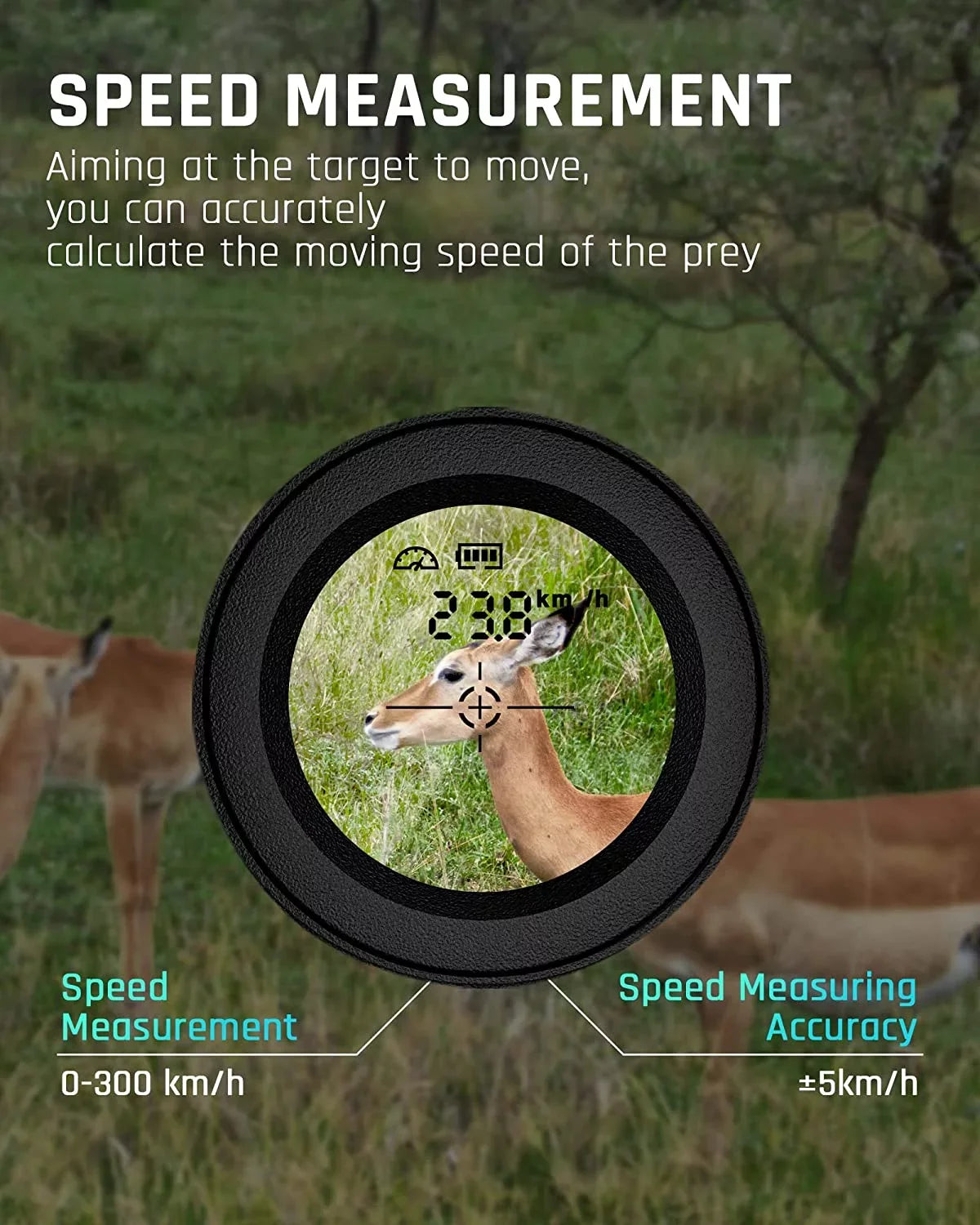 Ashfly Golf Rangefinder with Slope, 1100Y Range Finder Golfing with 5 Mode, 6X Magnification,  Charging, Clear & Accurate Measurement, Vibration Alert, for Golfing, Hunting, Measurement - M1000