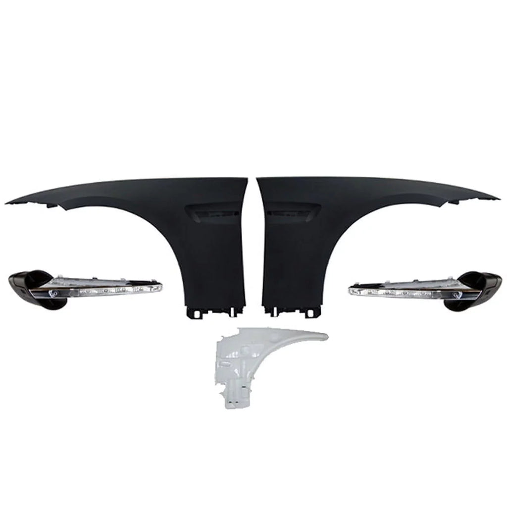 Ikon Motorsports Compatible with 07-13 E92 2Dr Complete M3 Front Fender Conversion Side Vent With  Signal