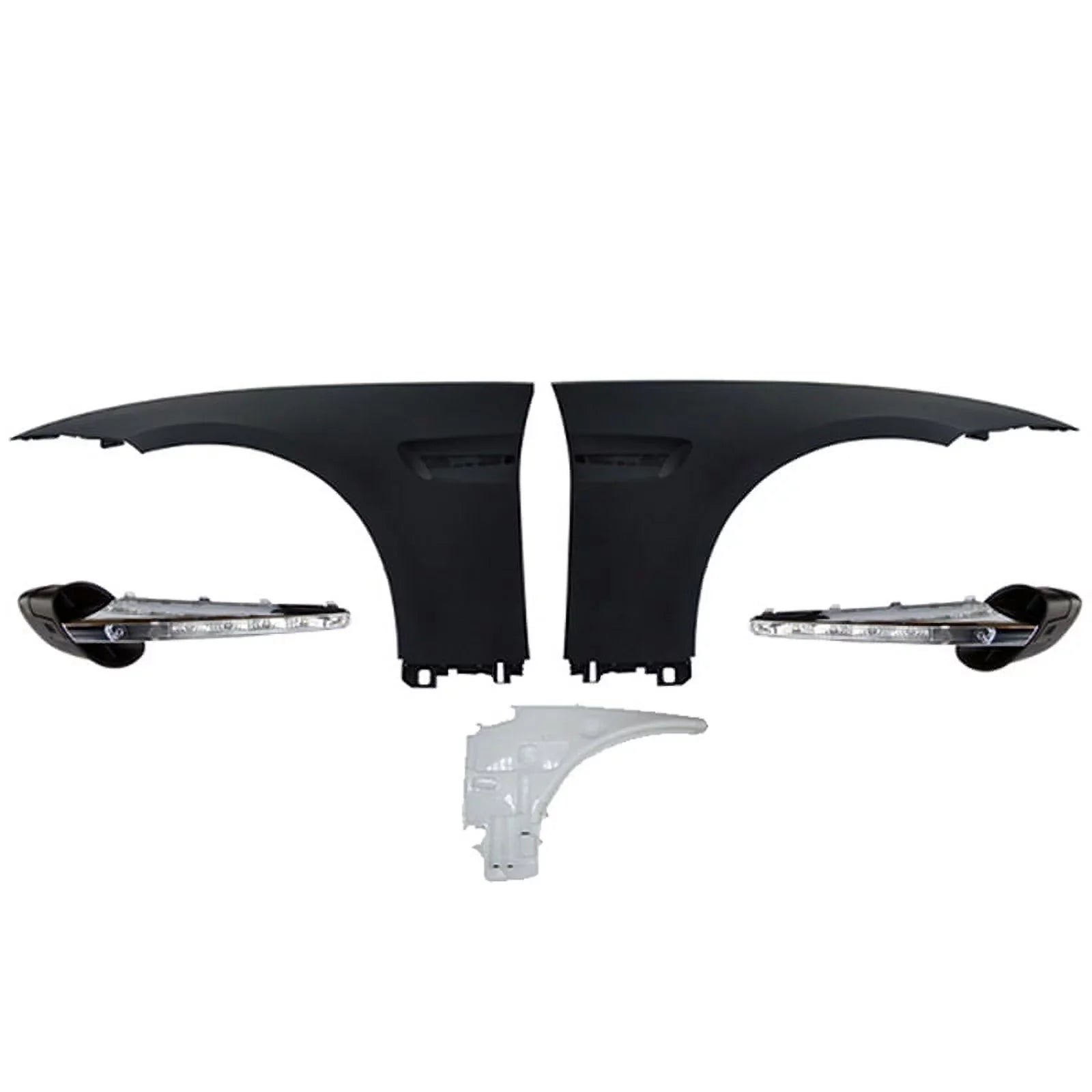 Ikon Motorsports Compatible with 07-13 E92 2Dr Complete M3 Front Fender Conversion Side Vent With  Signal
