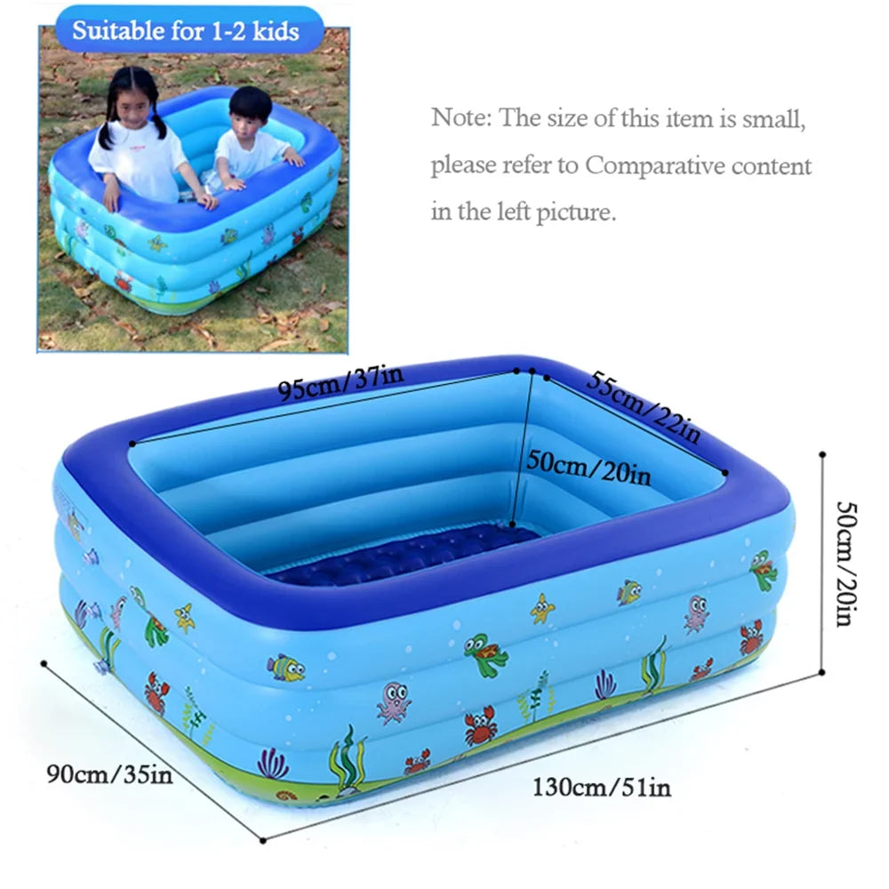 Eccomum Portable Swimming Pool Inflatable Baby Swimming Pool Outdoor Children Basin Kid Bathtub
