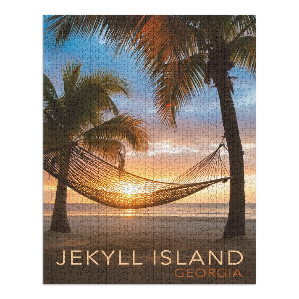 Jekyll Island, Georgia, Hammock and Sunset (1000 Piece Puzzle, Size 19x27, Challenging Jigsaw Puzzle for Adults and Family, Made in )