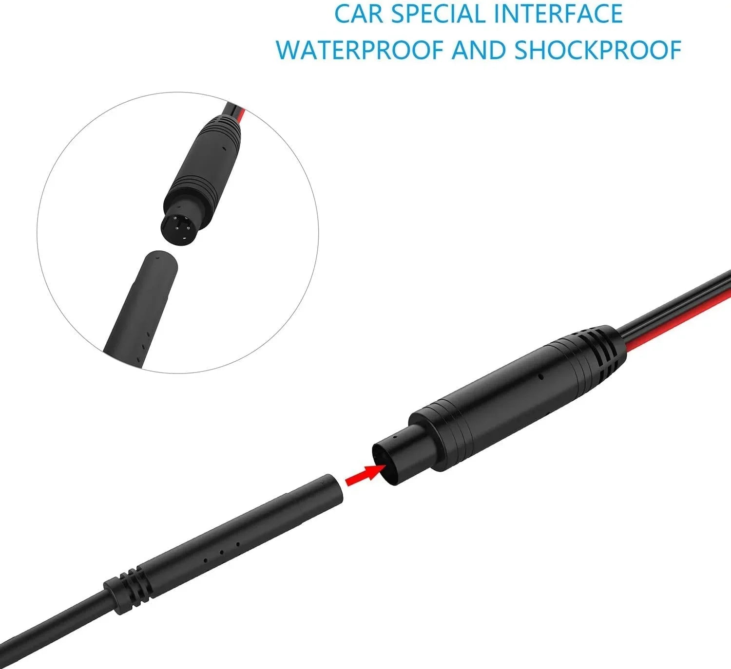 CAM123 Backup Camera Frame License Plate  Night Vision Rear View 170° Angle Waterproof Compatible with Jensen Car Radio CAR110W CAR710 CAR710X CAR8000 CAR910W CAR910X CDR7011 CM901MIR CMR2720