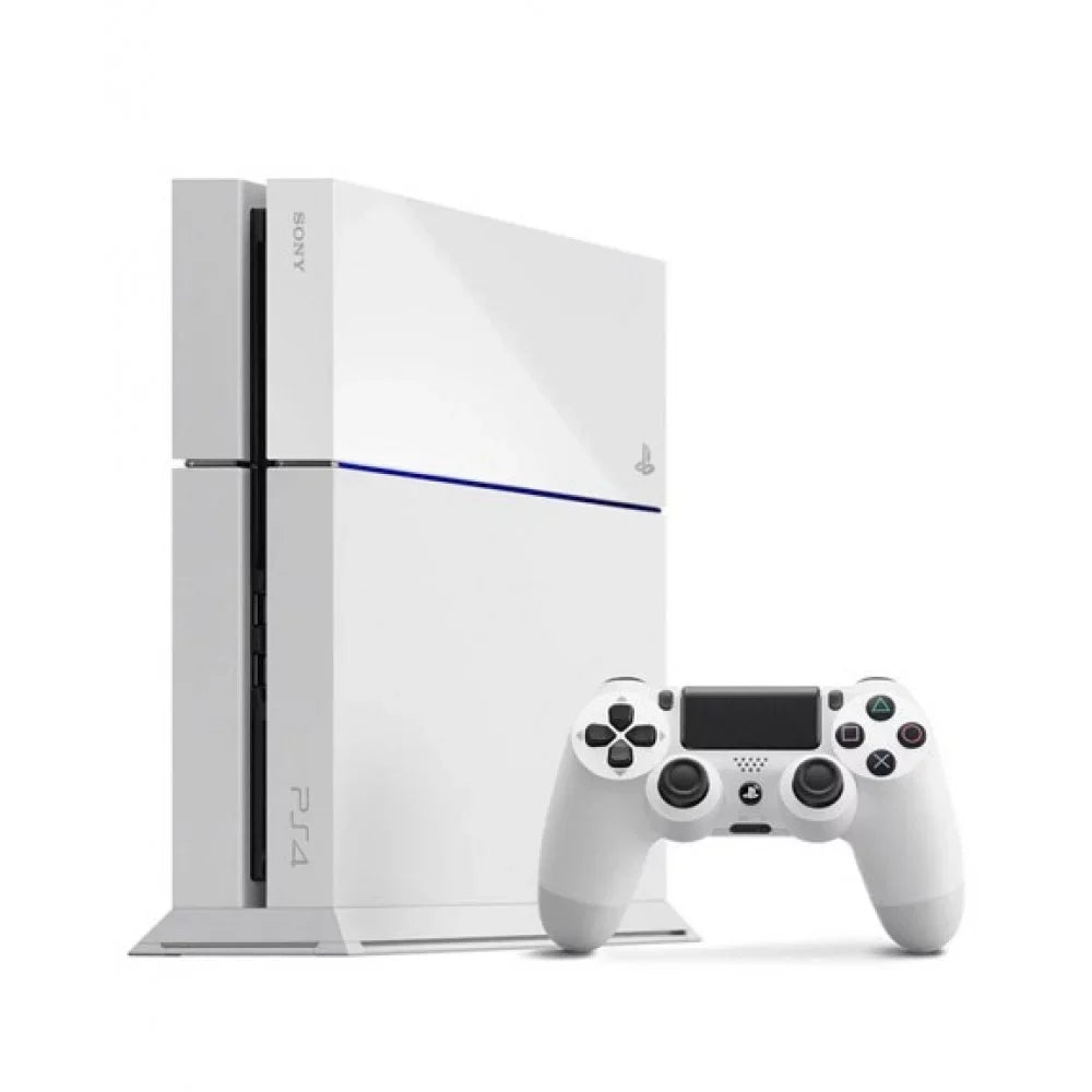 Sony PlayStation 4 500GB Gaming Console White, Headset 2 Controller With Cleaning Kit Like New