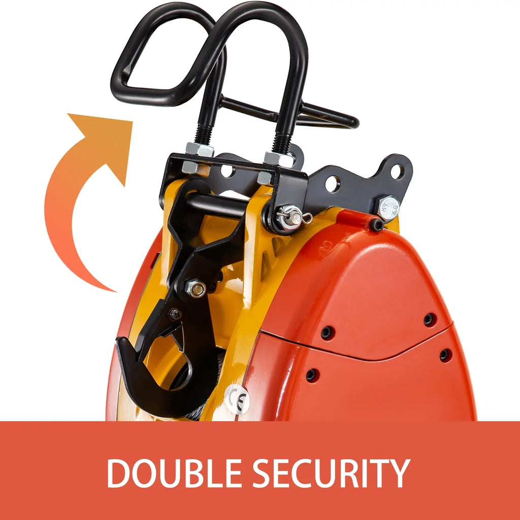 Lift Electric Hoist 230kg Capacity Electric Winch 507lbs with 98ft/30m Length Steel Wire Rope Remote Control Crane Overhead Electric Trolley with Pulley System 110 Volts 1 Phase