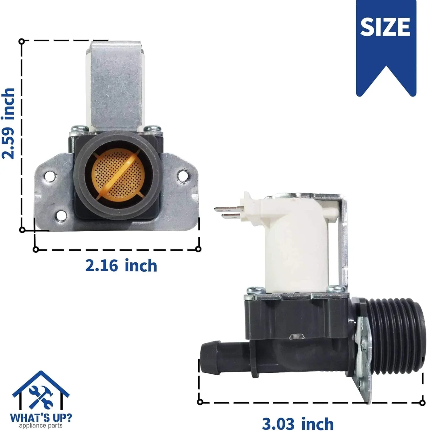 What's Up? 5220FR2006H Washing Machine Valve for  Washers Replaces PS3527427 1268123 5220FR2006L 5220FR2006Q AP4441935