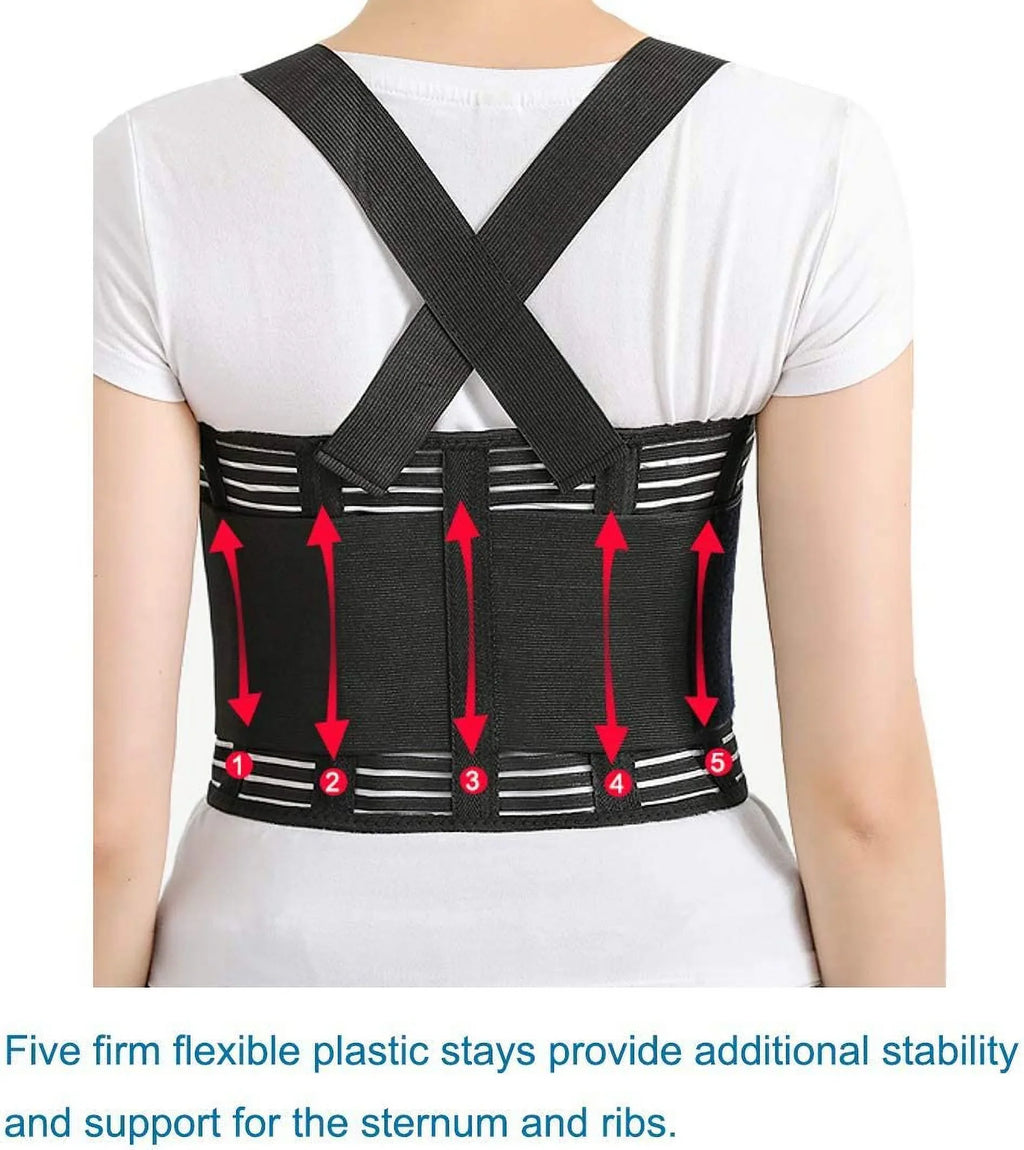 Solmyr Rib and Chest Support Brace, Broken Rib Brace, Breathable Rib Belt for Sore or Bruised Ribs Support, Sternum Injuries, Dislocated Ribs Protection, Pulled Muscle Pain (L/)