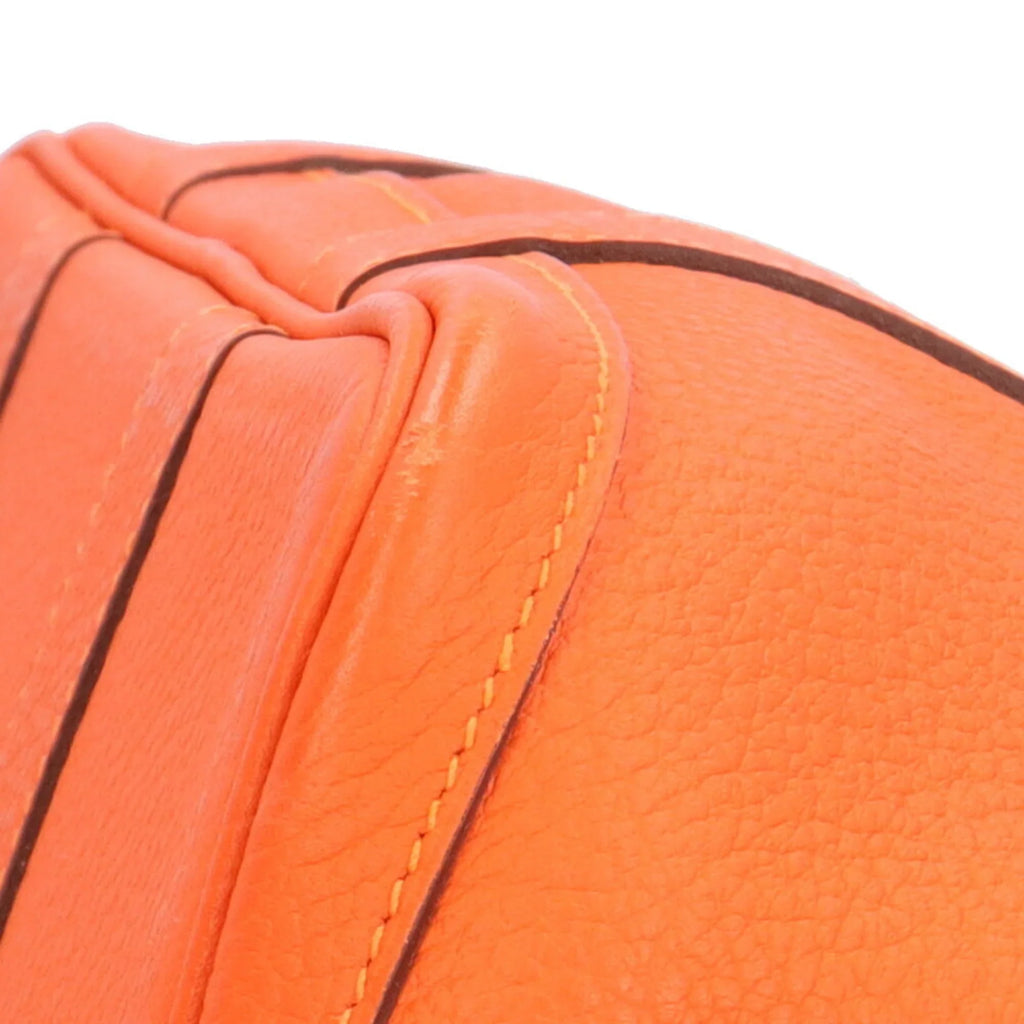 Pre-Owned Hermes Garden  Tote Bag Leather Orange Ladies  (Good)