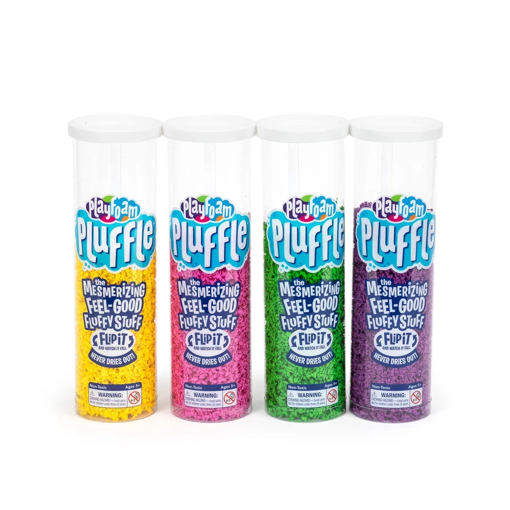 Educational Insights Playfoam Pluffle 4 Pack Purple, Green, Pink & Yellow, Non-Toxic, Never Dries Out, Sensory Play, Ages 3+