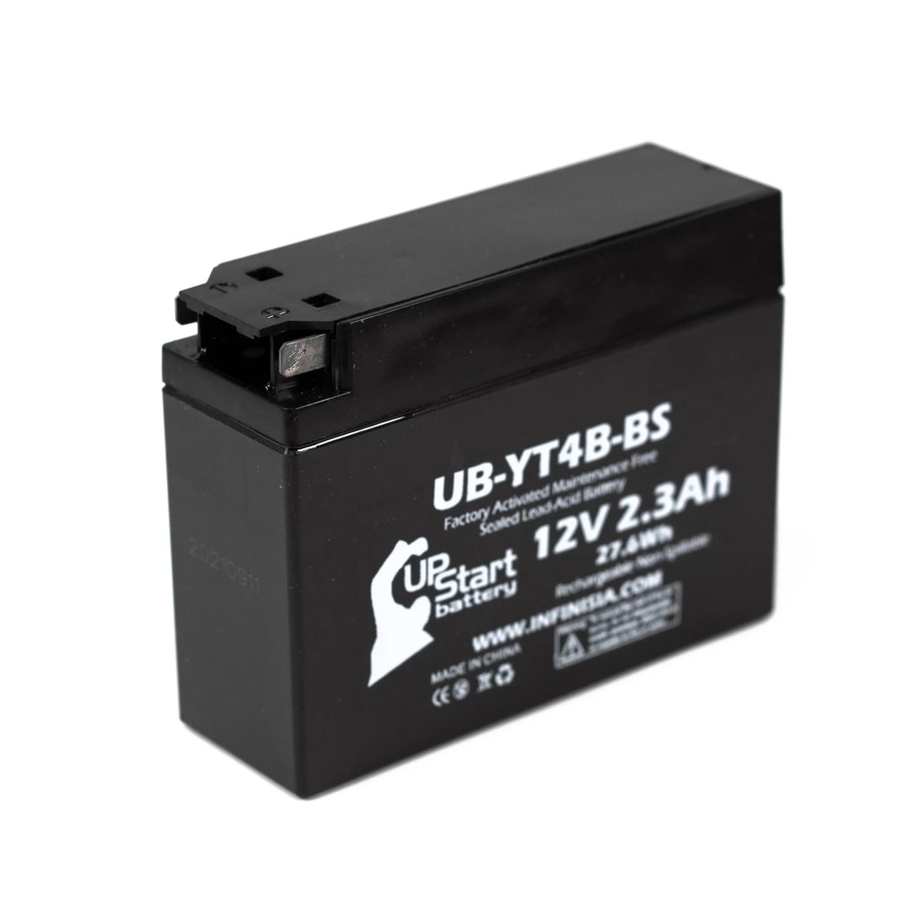 5-Pack UpStart Battery Replacement for 2012 Yamaha SR400 () 400CC Factory Activated, Maintenance Free, Motorcycle Battery - 12V, 2.3Ah, -YT4B-