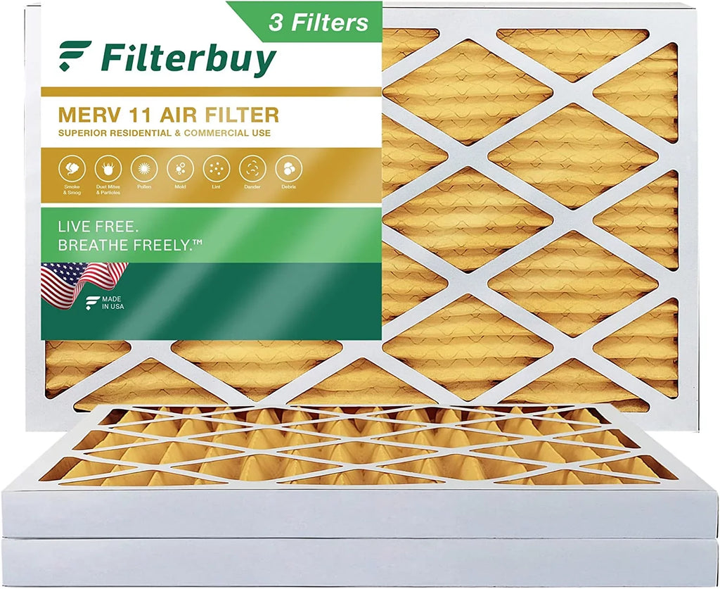 Filterbuy 20x32x2  11 Pleated   Furnace Air Filters (3-Pack)