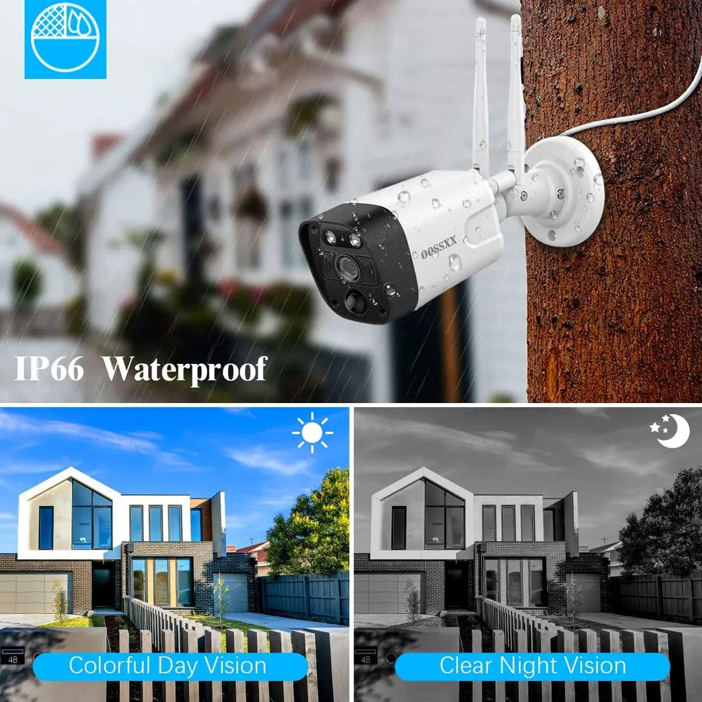 5.5MP Security Camera System,8PcsOutdoor camera, Security Cameras Wireless Wifi ,night vision surveillance cameras, 2-Way Audio