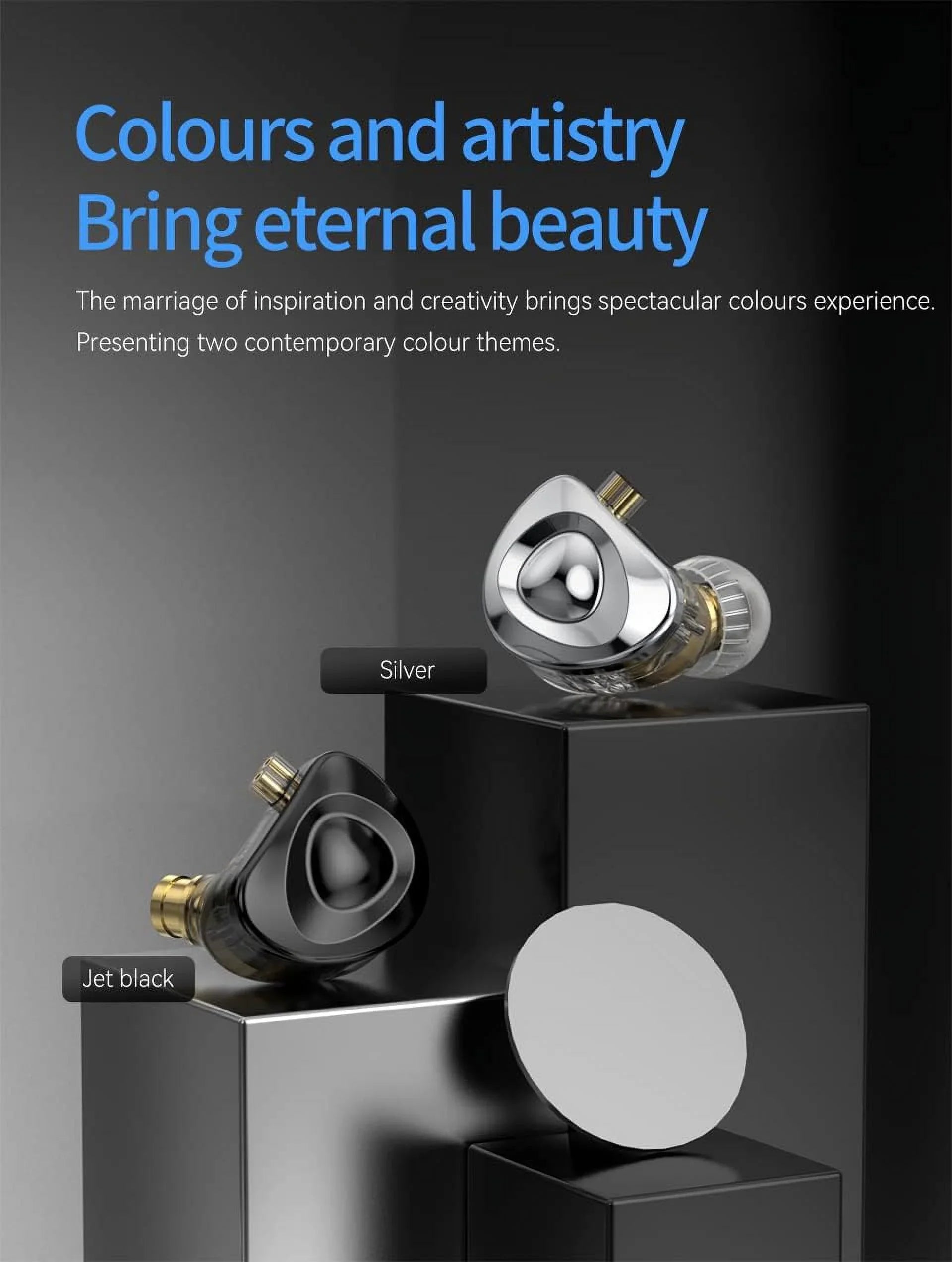 Kinboofi  MT4 in Ear Monitor Headphone, 10mm Dual Magnet Dyna Drive Earphone with 4-core Silver-Plated Copper