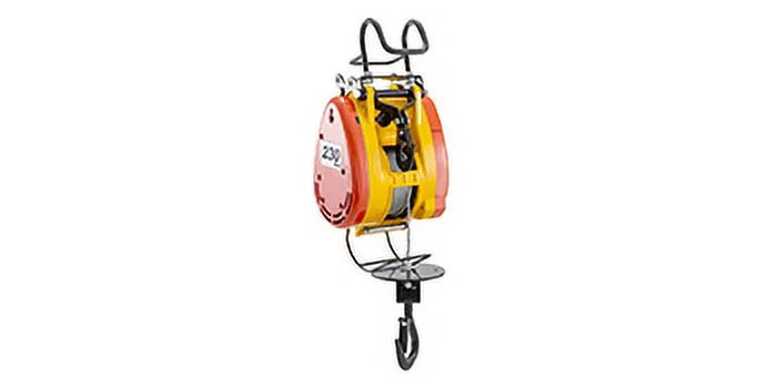 Lift Electric Hoist 230kg Capacity Electric Winch 507lbs with 98ft/30m Length Steel Wire Rope Remote Control Crane Overhead Electric Trolley with Pulley System 110 Volts 1 Phase