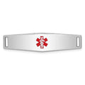 Auriga 925 Sterling Silver Medical Id Plate inch for Bracelet for Women(L- 37inch, W- 9mm)