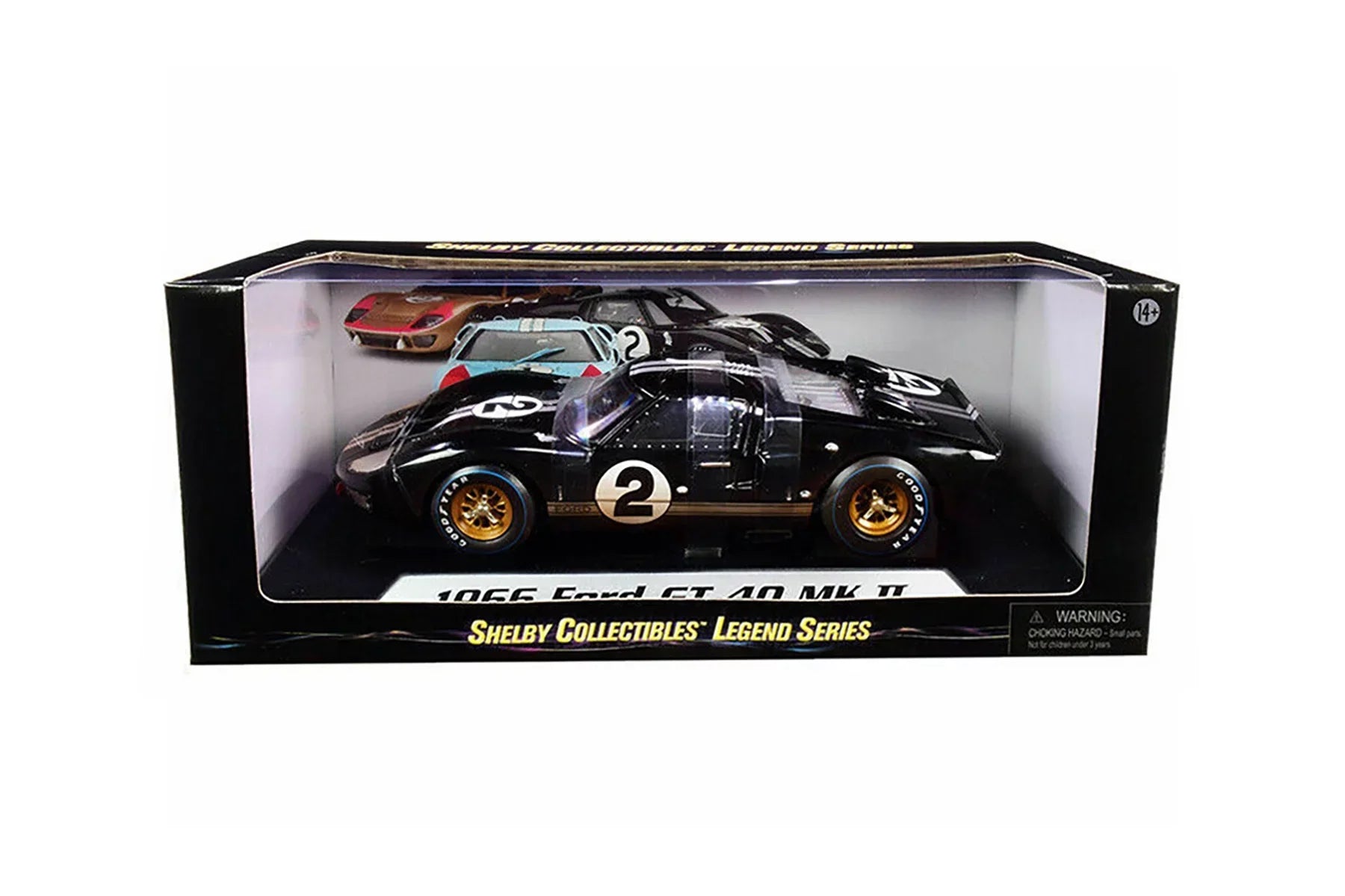 1966 Ford -40   #2 After Race (Dirty Version, Black - Shelby Collectibles SC431BK - 1/18 scale Diecast Model Toy Car