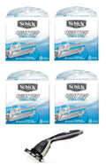Compatible Razor + Schick Quattro Titanium Refill, 8 Ct (4 Pack)
