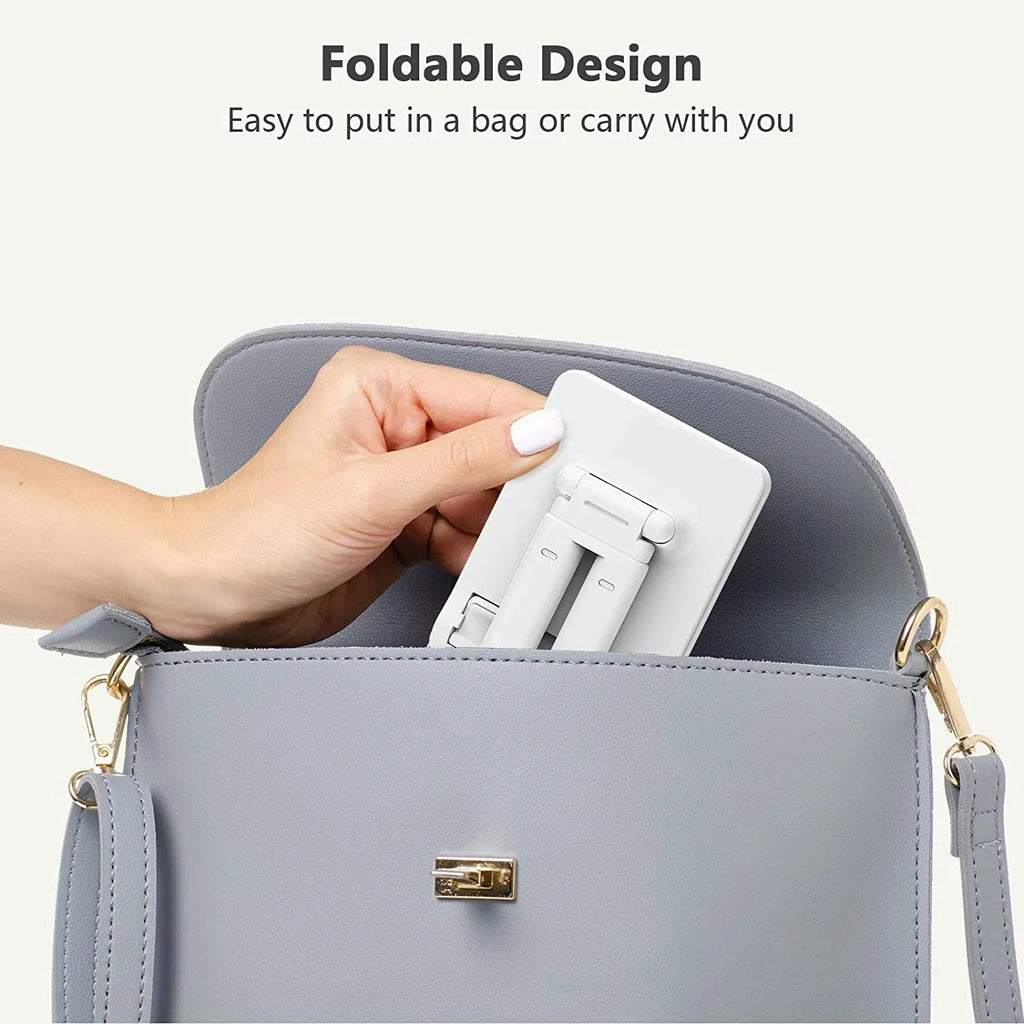 Cell Phone Stand Tablet Phone Holder for Desk Portable Cute Double Rod Anti-Slip Foldable Phone Stand Compatible
