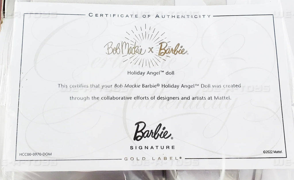 Barbie Bob Mackie Holiday Angel Doll Mattel 2022 #HCC00
