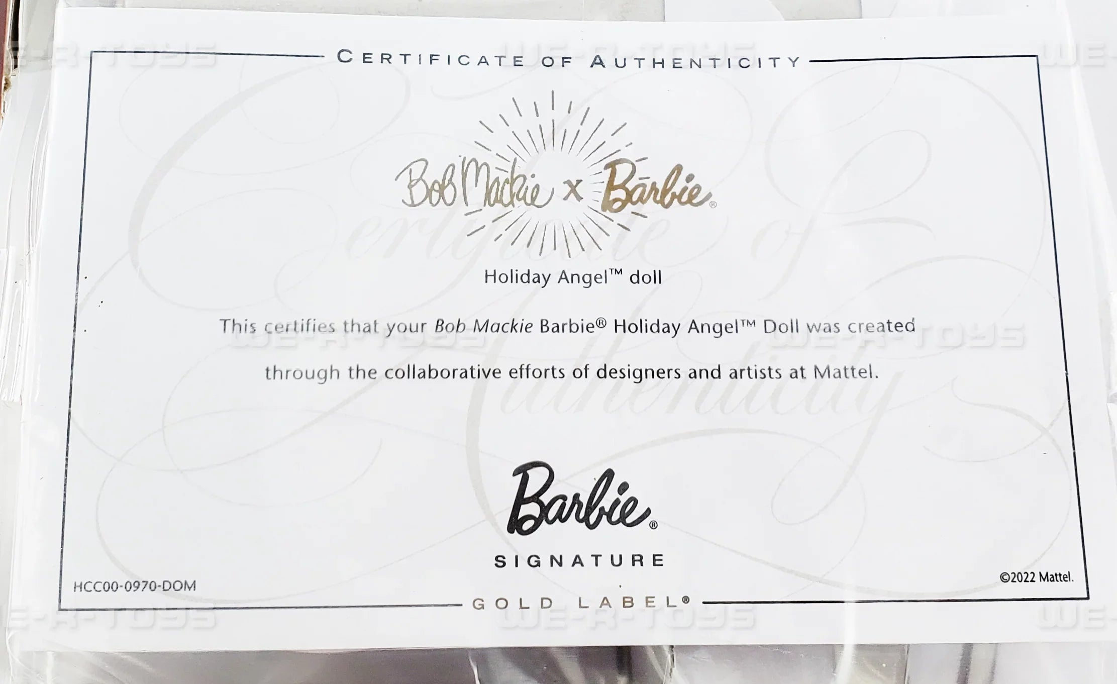 Barbie Bob Mackie Holiday Angel Doll Mattel 2022 #HCC00