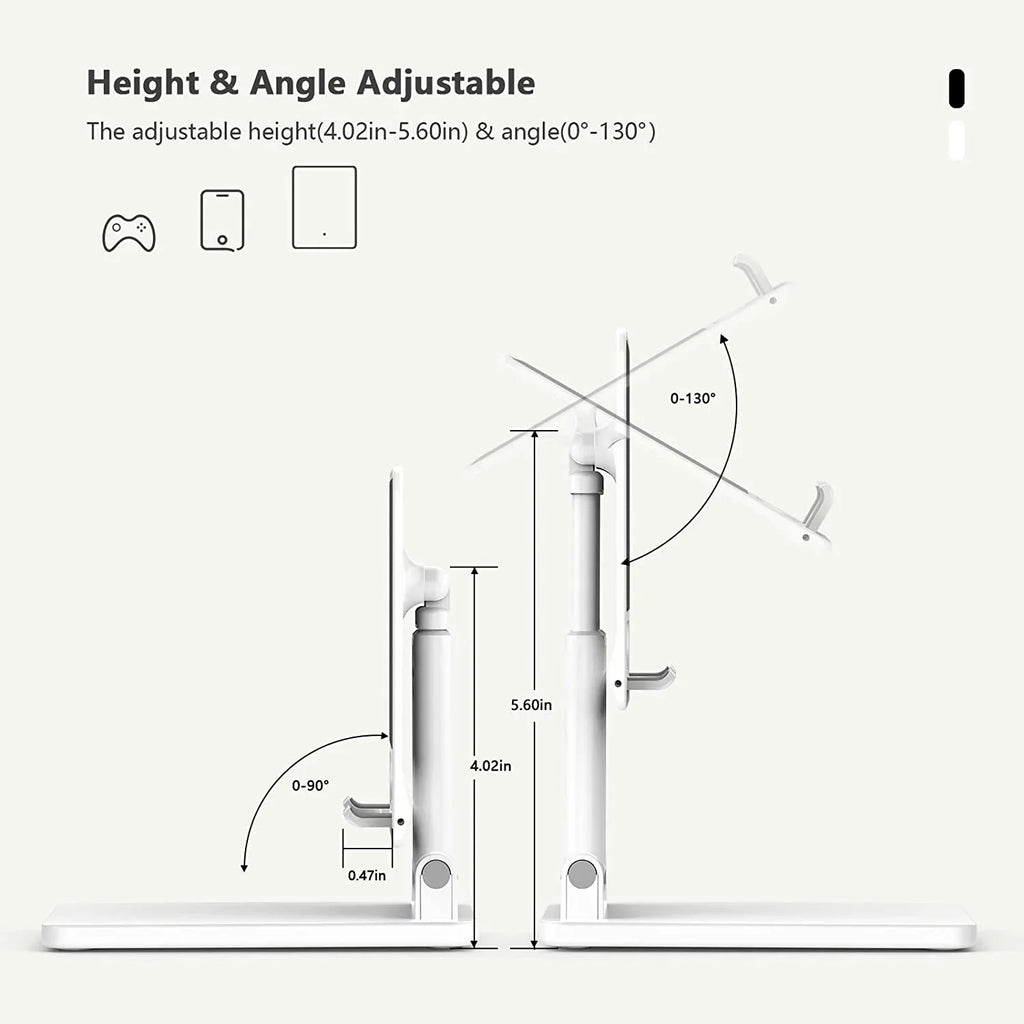 Cell Phone Stand Tablet Phone Holder for Desk Portable Cute Double Rod Anti-Slip Foldable Phone Stand Compatible
