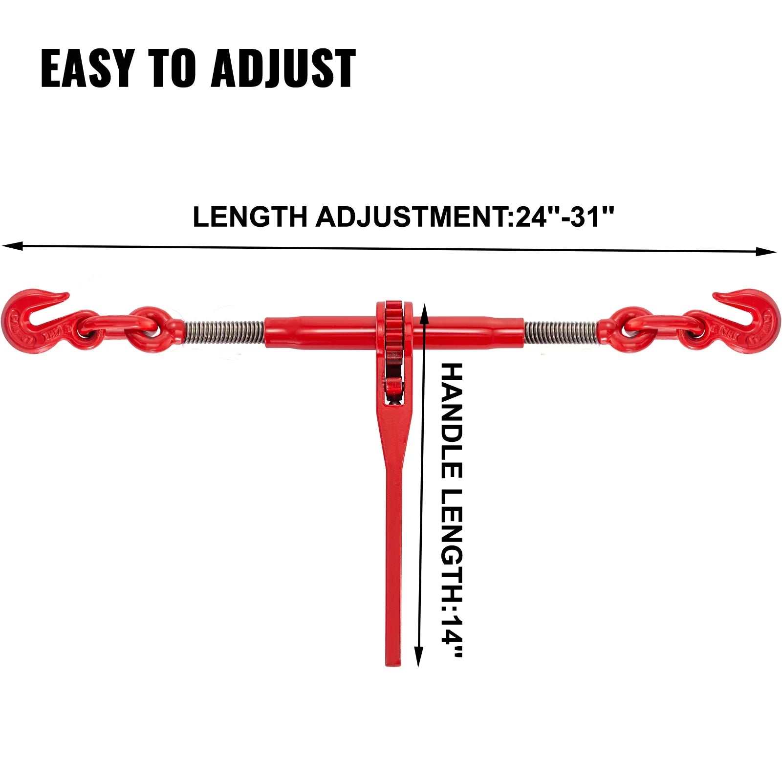 Chain Binder Ratchet Load Binder 5/16in-3/8in, 6600lbs for Tie Down, 2pcs