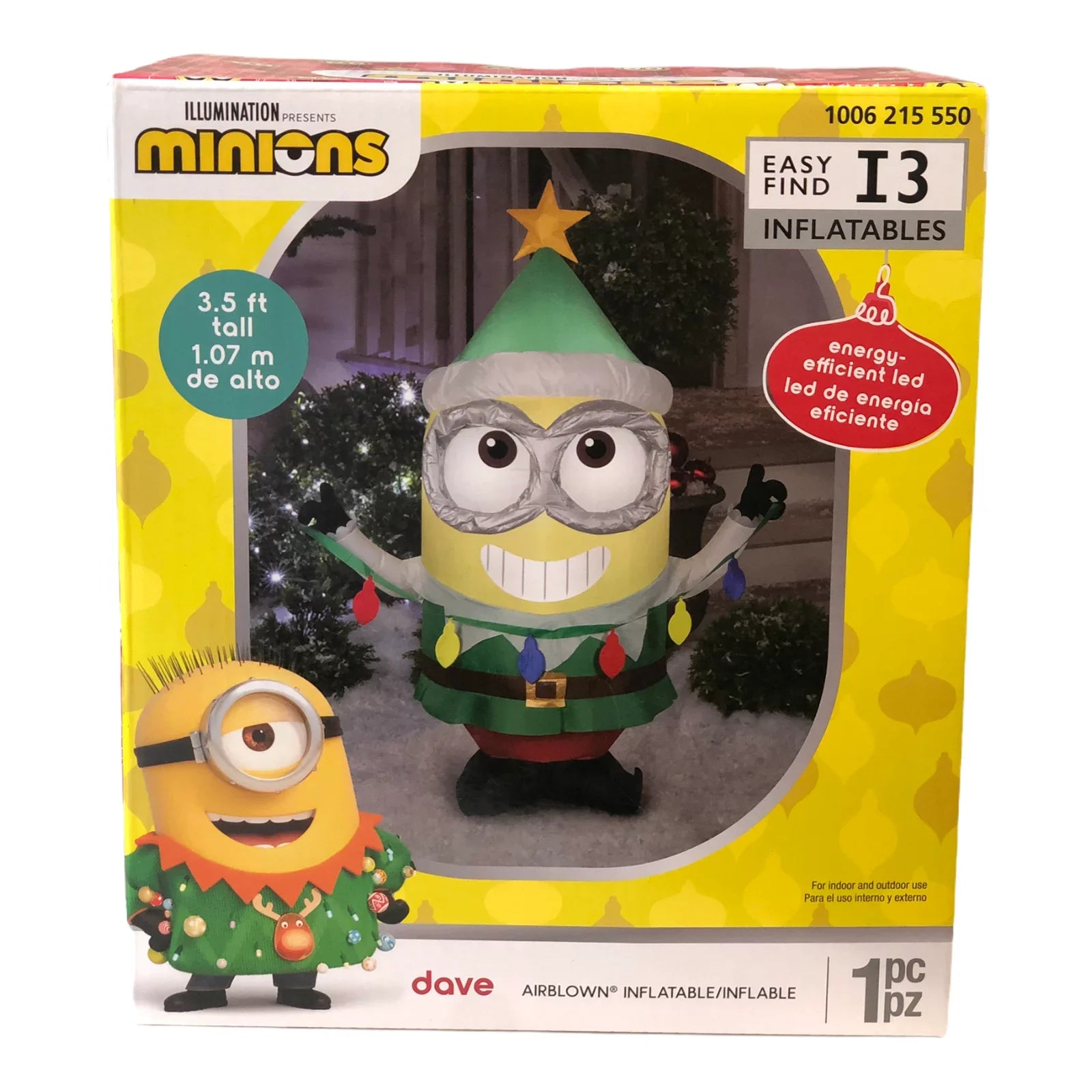 Gemmy Airblown  Minions Dave the Elf 3.5 ft. Inflatable