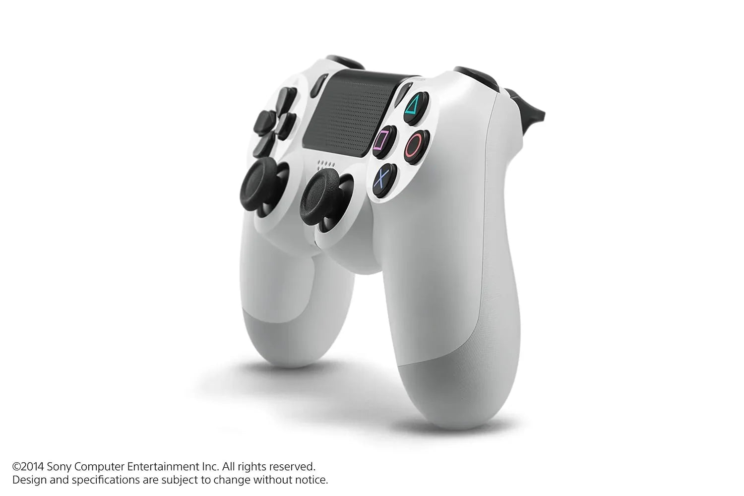 DualShock PlayStation 4 Wireless Controller - White Blue - Like New With Earbuds Bundle