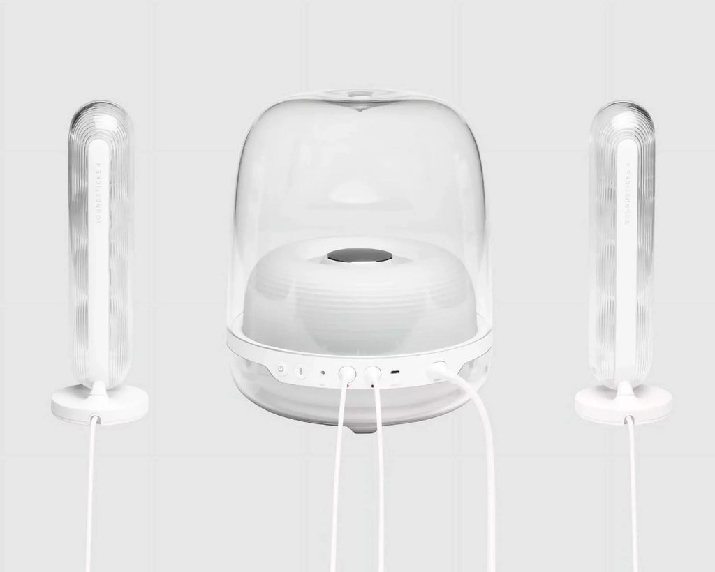 Restored Harman Kardon HKSOUNDSTICK4WAM-Z SoundSticks 4 Bluetooth Wireless 2.1 Speaker System, White - Certified Refurbished