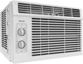 hOmeLabs Window Air Conditioner 5000  - Easy Mechanical Control Compact  Unit with Washable Reusable Filter, 2 Cooling Speeds, 2 Fan Speeds - Ideal for Bedroom and Rooms up to 150 Sq. Ft.