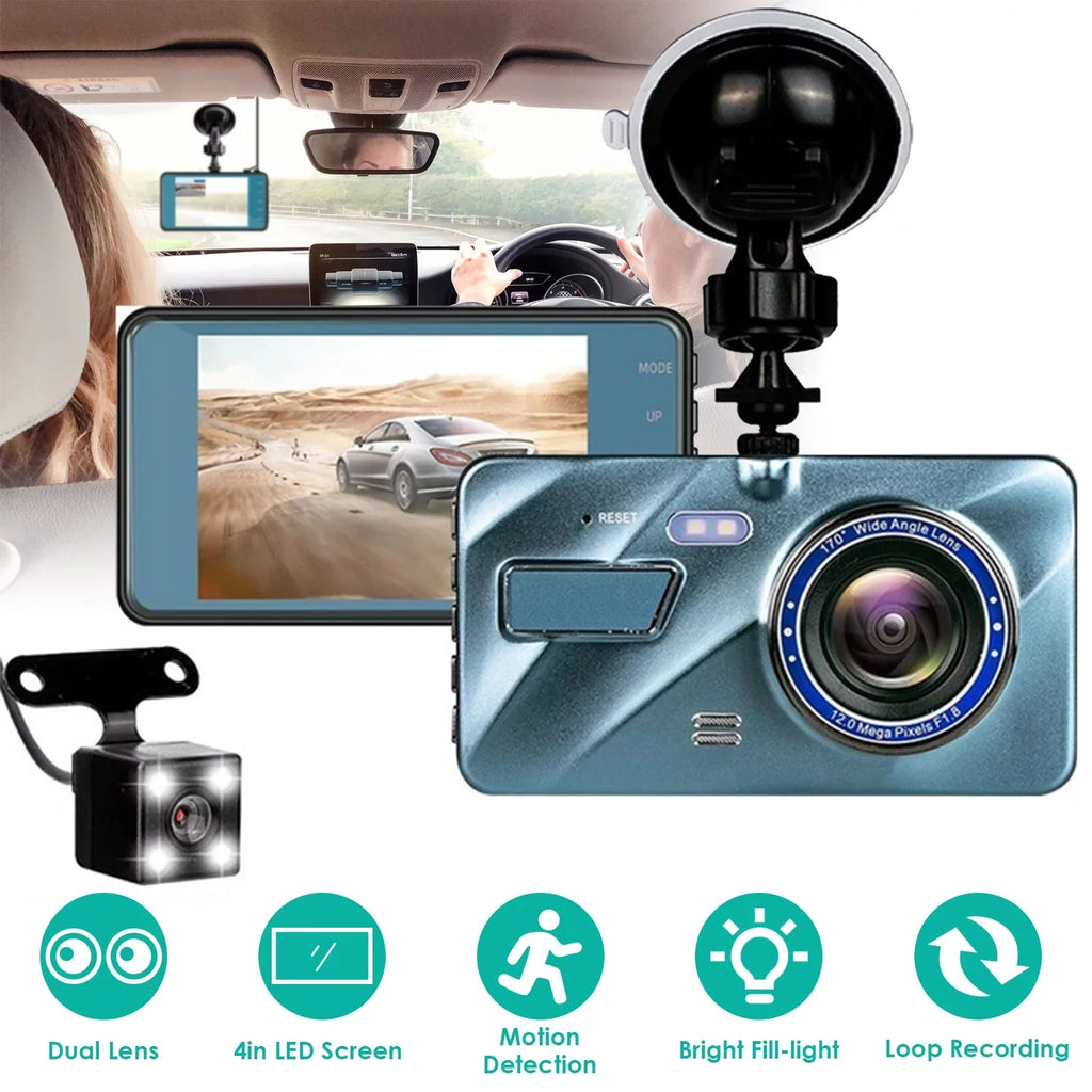 Car Dash Camera, iMounTEK Front and Rear Dual Dash Cam, 170° Super Wide Angle, 4.5inch Screen, G-Sensor, Parking Monitor, Motion Detection