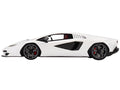Diecast Lamborghini Countach  800-4 Bianco Siderale White with Black Accents 1/18 Model Car by Top Speed