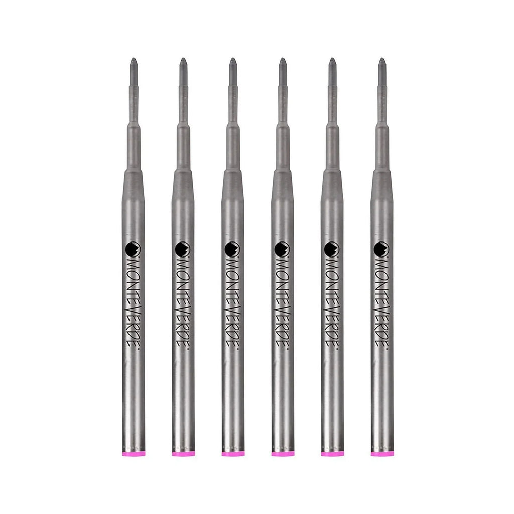 Monteverde Medium Ballpoint Refill For Montblanc Ballpoint Pens 6/Pack Pink M133PK