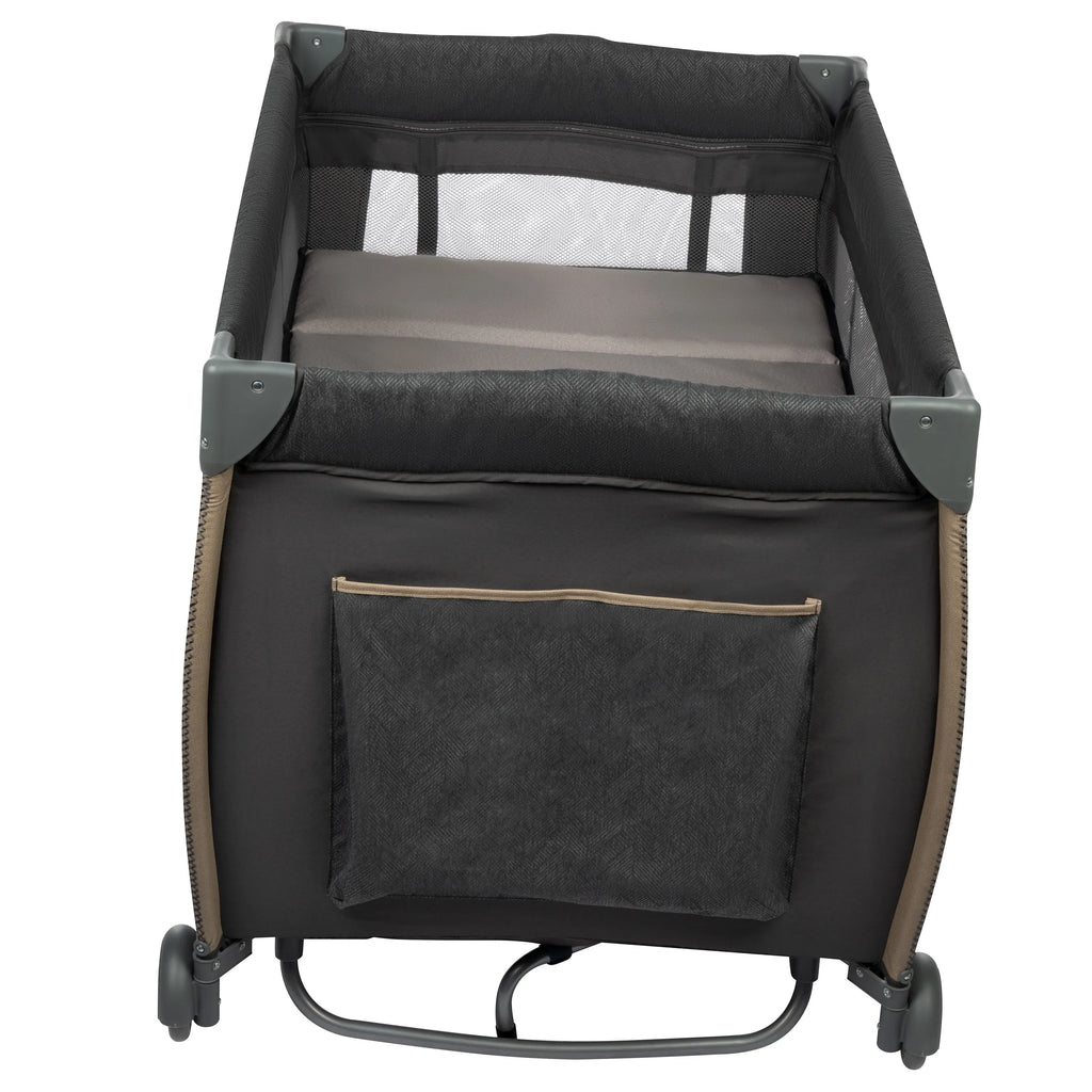 Monbebe Play Yard with Full Size Rocking Bassinet, Castle Point