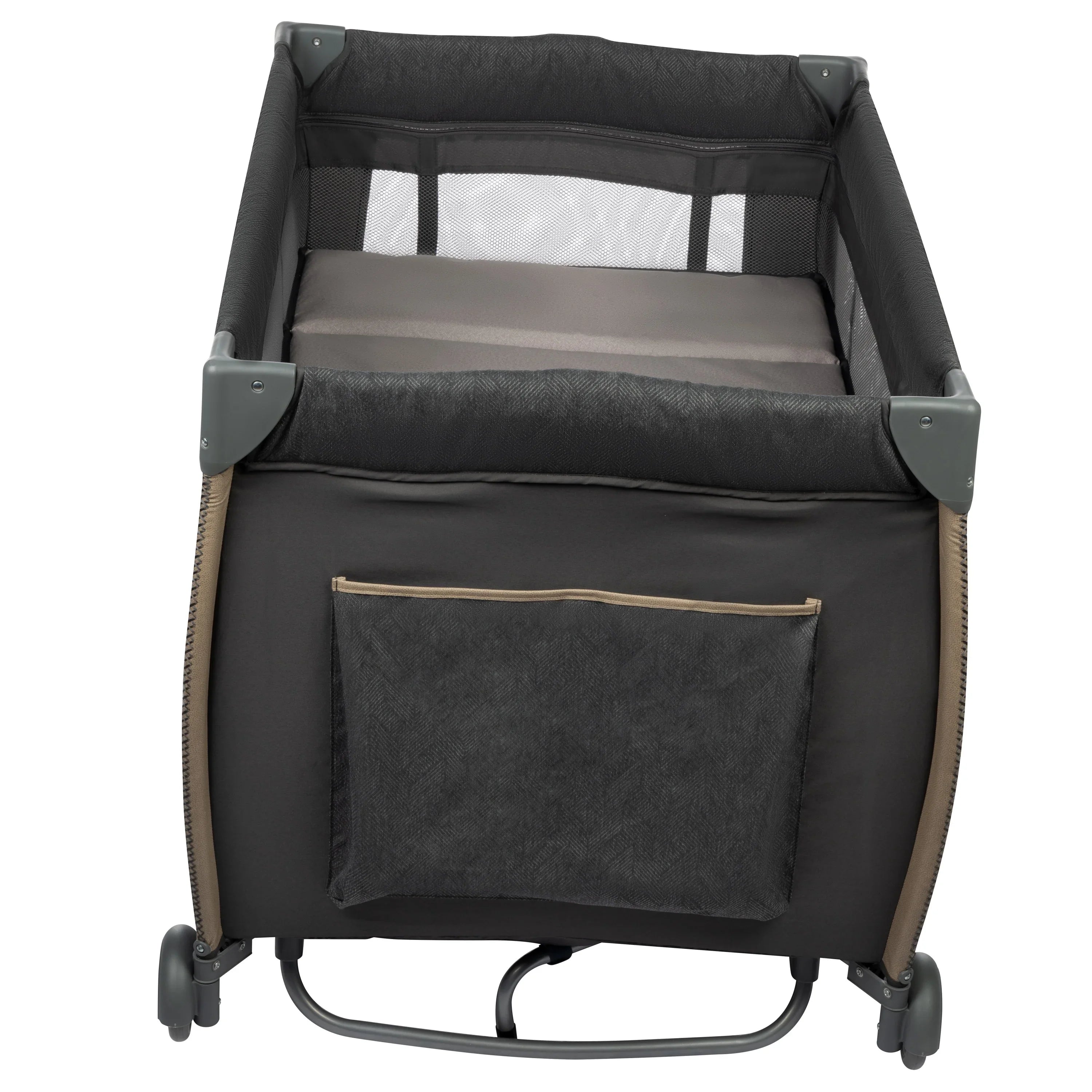 Monbebe Play Yard with Full Size Rocking Bassinet, Castle Point