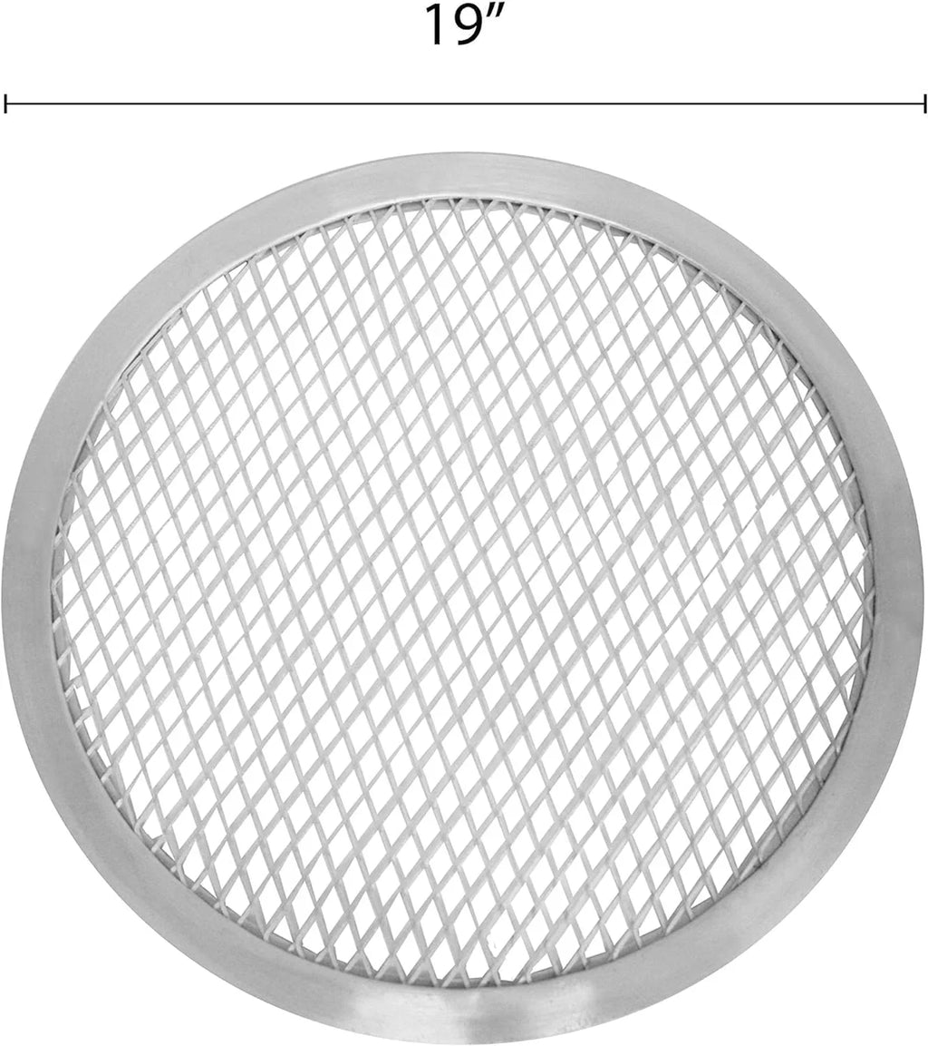 TrueCraftware- Set of 2 Aluminum 19” Pizza Baking Screen Seamless Rim- Bakeware Pizza Screen Round Pizza Pan Tray Round Baking Tray for Home Kitchen Pizzeria & Restaurants
